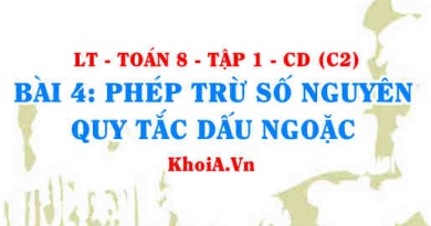 Phép trừ số nguyên và Quy tắc dấu ngoặc trong phép trừ số nguyên? Toán 6 bài 4 c2cd1